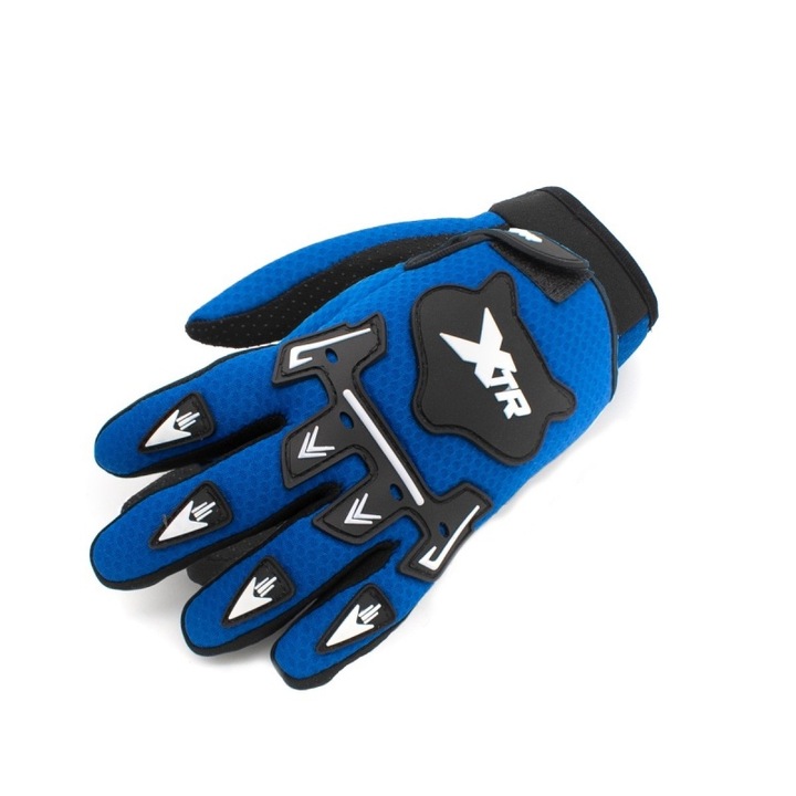 Manusi enduro/atv/cross XTR X1 Junior, culoare albastru, marime YL