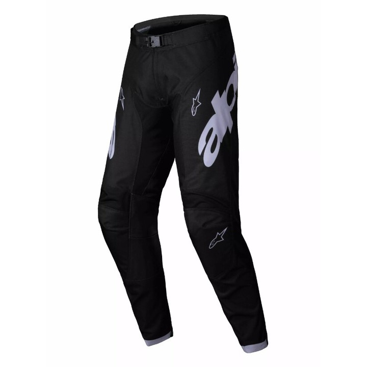 Pantaloni atv/cross Alpinestars Racer Graphite, culoare negru/alb, marime 36