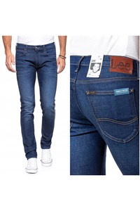 Blugi Barbati, Lee, Luke, W27-L32, Bumbac, Fermoar, Lungi, Talie Medie, 5 Bunzuare, High-Quality, Albastru