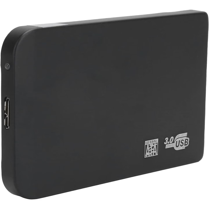 Външен твърд диск SSD, алуминиев, преносим, USB 3.0, 4TB, черен