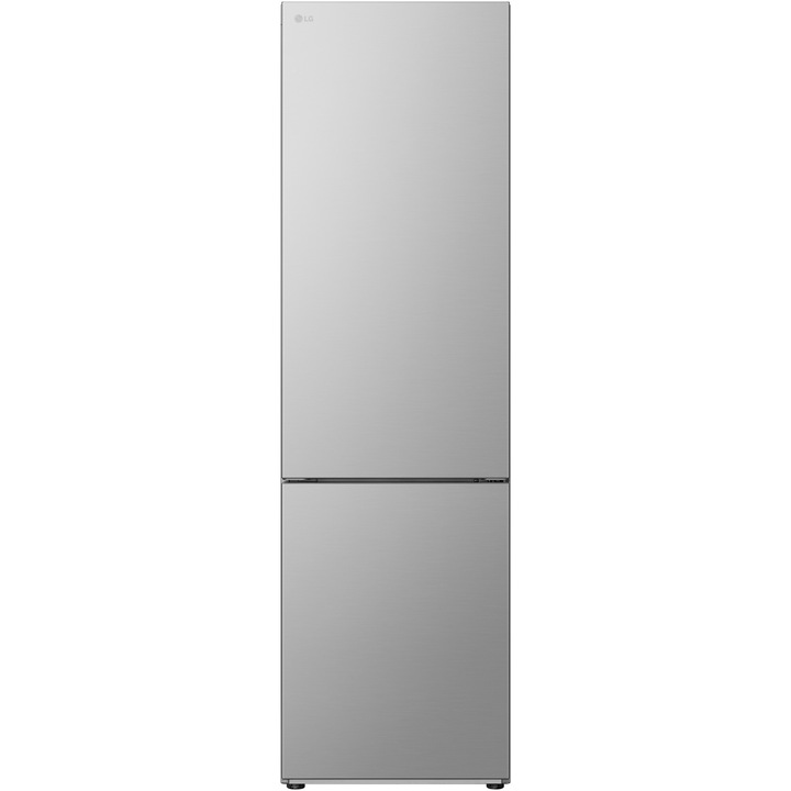 Хладилник с фризер LG GBV22NCCPY, 387 л, No Frost, Клас C, Инверторен компресор, Door cooling, H 203 см, Сребрист