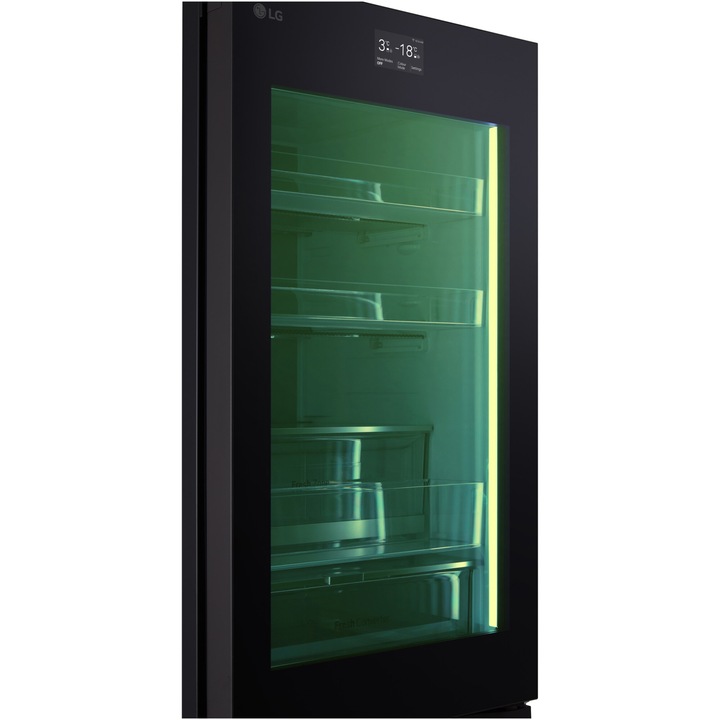 Combina frigorifica LG MoodUP GBG7190CEV, 349 l, InstaView, Compresor Smart Inverter, Wi-Fi, Linear Cooling, Clasa C, H 186 cm, Multicolor