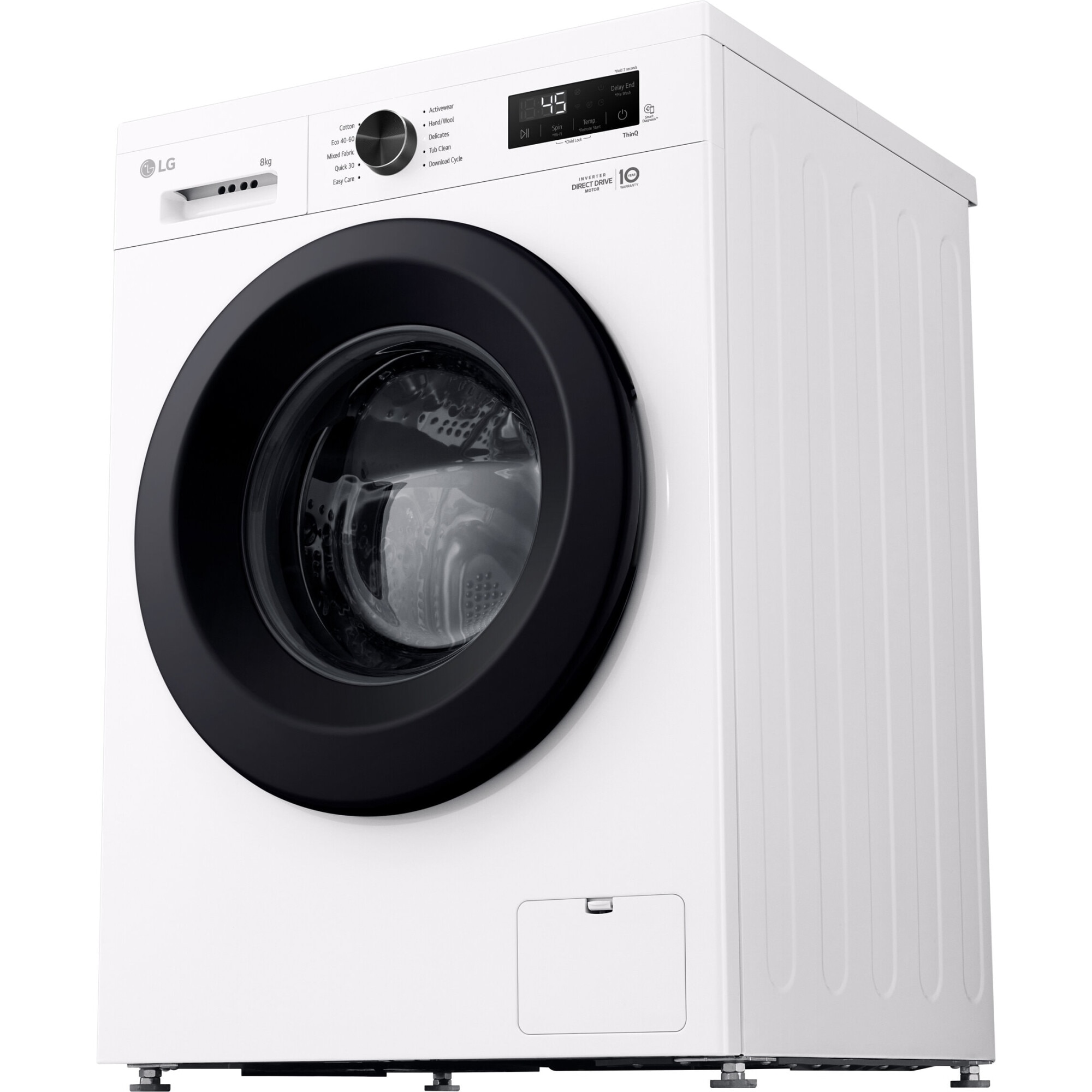 Masina de spalat rufe LG F4X1008NWK, 8 kg, Clasa A, 1400 RPM, 6 Motion, Inverter Direct Drive, Wi-Fi, Alb