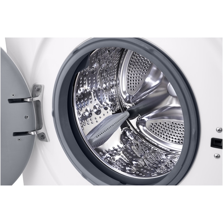 Masina de spalat rufe LG F4X1008NWK, 8 kg, 1400 RPM, 6 MOTION, Inverter Direct Drive, Steam, Wi-Fi, Alb