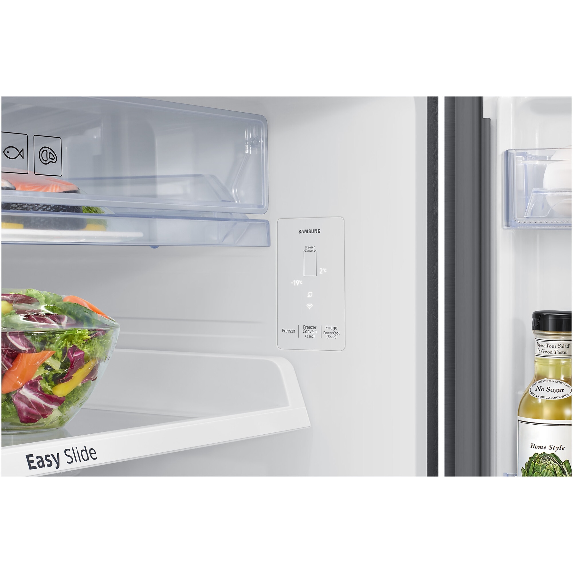 Frigider cu doua usi Samsung RT53DG7A14S9EO, 530 l, Twin Cooling Plus, Clasa E, Digital Inverter, Smart Things WiFi, H 185 cm, Inox