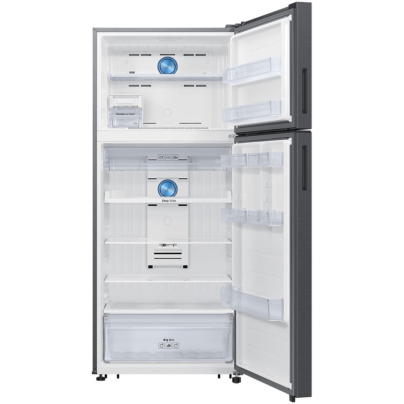 Frigider cu doua usi Samsung RT53DG7A14S9EO, 530 l, Twin Cooling Plus, Clasa E, Digital Inverter, Smart Things WiFi, H 185 cm, Inox