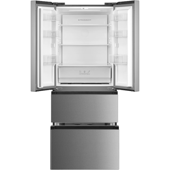 Side by side Tesla RF3900FMX, 391 l, Clasa E, Total No Frost, Motor Inverter, Display LED, H 178 cm, Inox