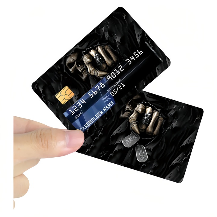 Set 2 Skin-uri pentru Carduri, Personalizare, Waterproof, Design Variat