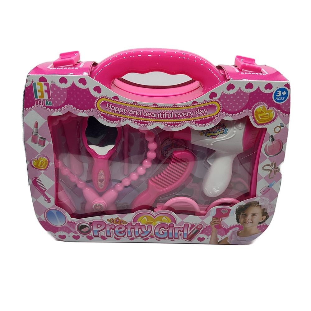 Set de frumusete, PrettyGirl, roz, 27 cm, Vision XXI - eMAG.ro