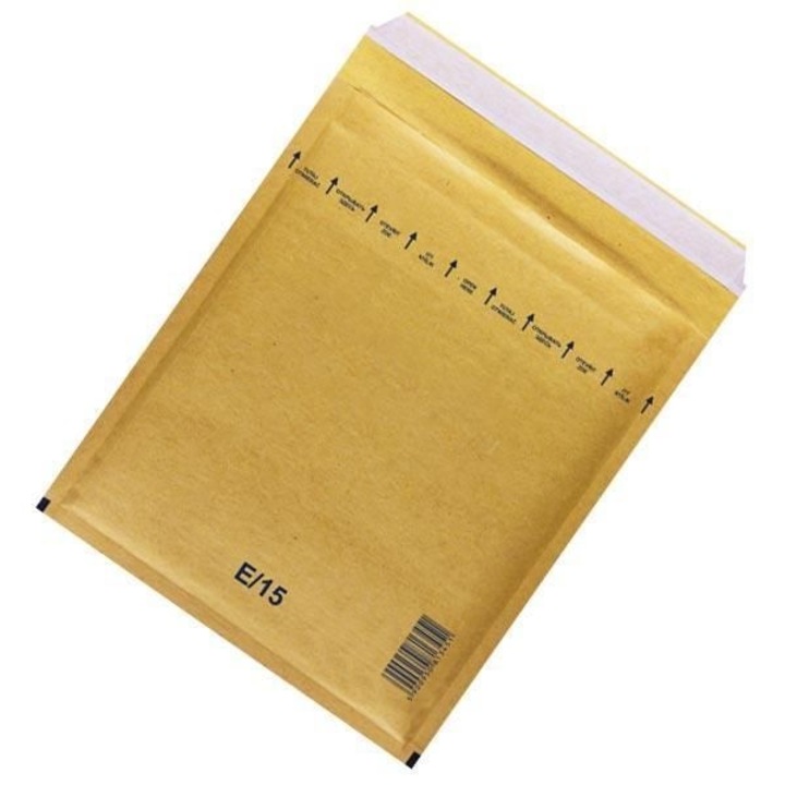 100 db ütésálló buborékboríték készlet E15 barna, 240x275+50mm, öntapadó boríték