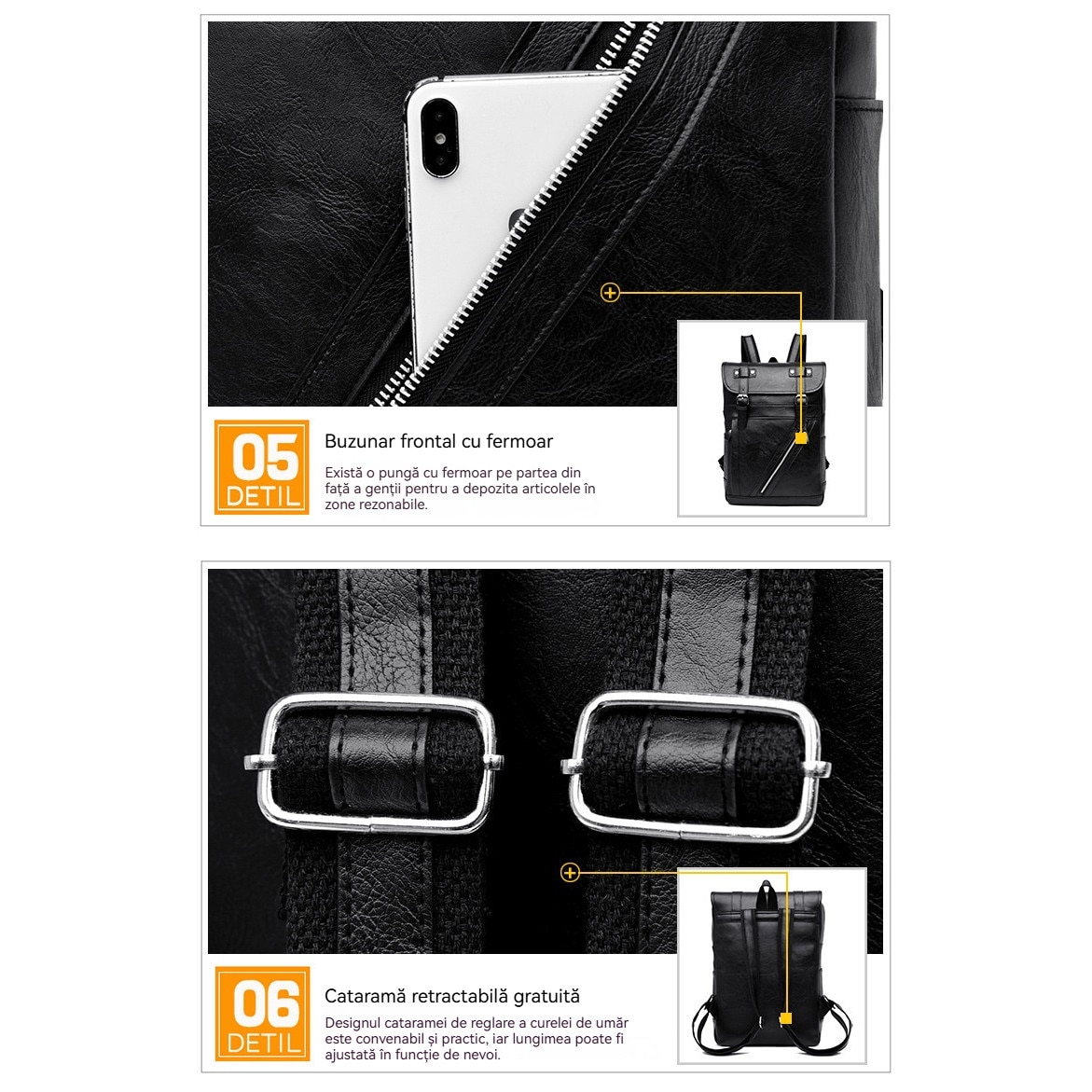 Rucsac pentru laptop, tip umar/sac de spate, Fudisenn®, impermeabil, include compartiment principal, buzunare pentru separatoare, buzunar pentru documente, buzunar pentru telefon, dimensiuni 40*27*10cm, maro