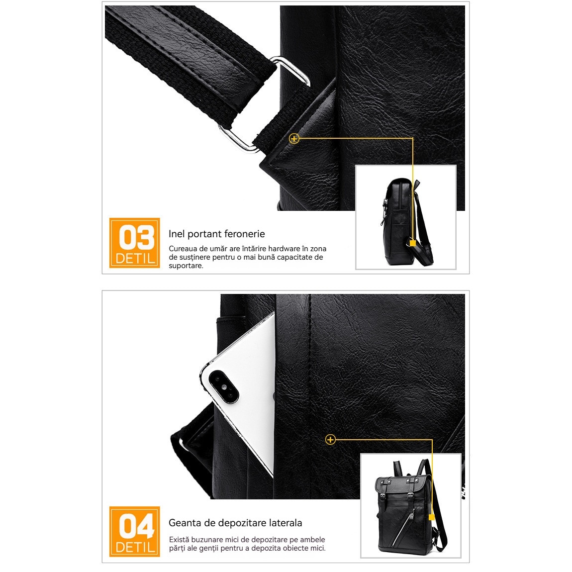 Rucsac pentru laptop, tip umar/sac de spate, Fudisenn®, impermeabil, include compartiment principal, buzunare pentru separatoare, buzunar pentru documente, buzunar pentru telefon, dimensiuni 40*27*10cm, maro