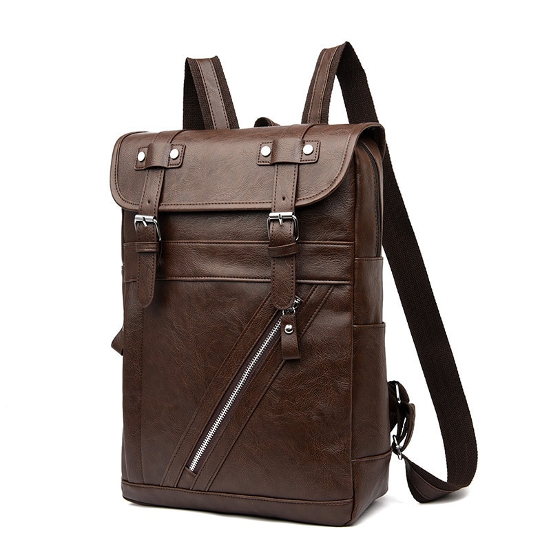 Rucsac pentru laptop, tip umar/sac de spate, Fudisenn®, impermeabil, include compartiment principal, buzunare pentru separatoare, buzunar pentru documente, buzunar pentru telefon, dimensiuni 40*27*10cm, maro