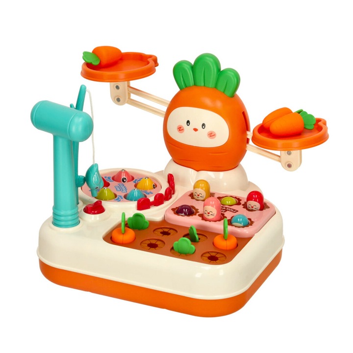 Cantar de jucarie educativa pentru copii, Bibi-inn, plastic, 4 in 1, 18 luni+, multicolor, 23x25x20cm