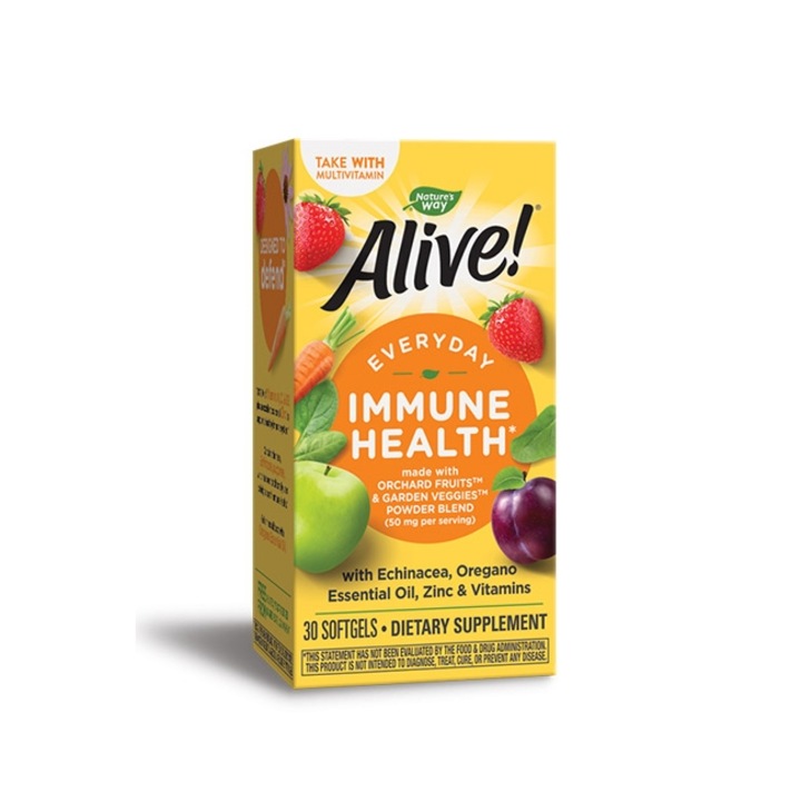 Хранителна добавка NATURES WAY, ALIVE Everyday Immune Health, 30 капсули