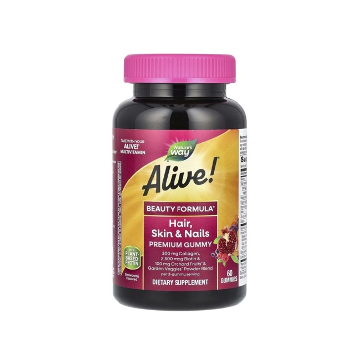 Suplimentar Alimentar, Natures Way, Alive! Par, piele si unghii premium, 60 Capsule amestecabile