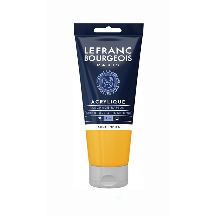 Culoare acrilica fina, Lefranc & Bourgeois, indian yellow 212, 80ml