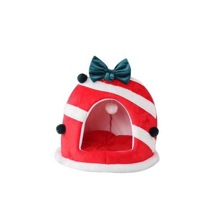 Калкус за котки и кучета, коледна тема, червено звънче, размер S