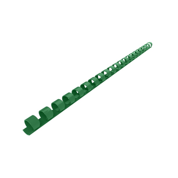 Spirala verde din plastic, 38 mm, indosariere 310-375 coli