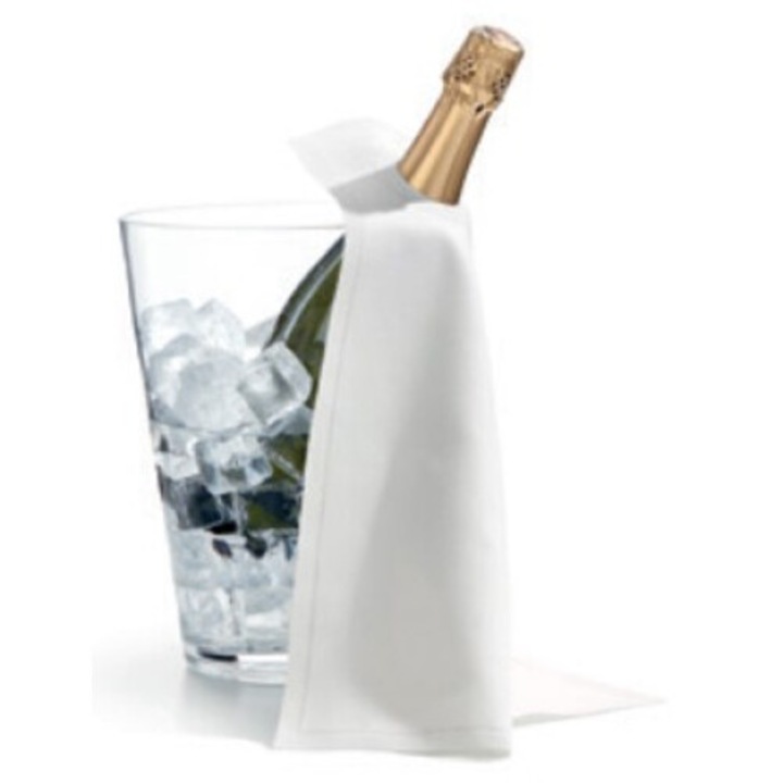 Suport din bumbac pentru sticle de vin, 40x40, 12 buc, Alb, Roll Drap