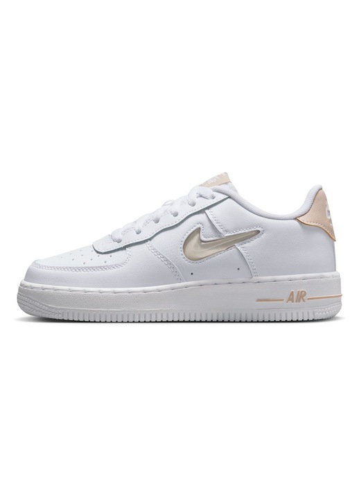 Pantofi sport, Nike, Nike Air Force 1 Gs, Alb/Bej