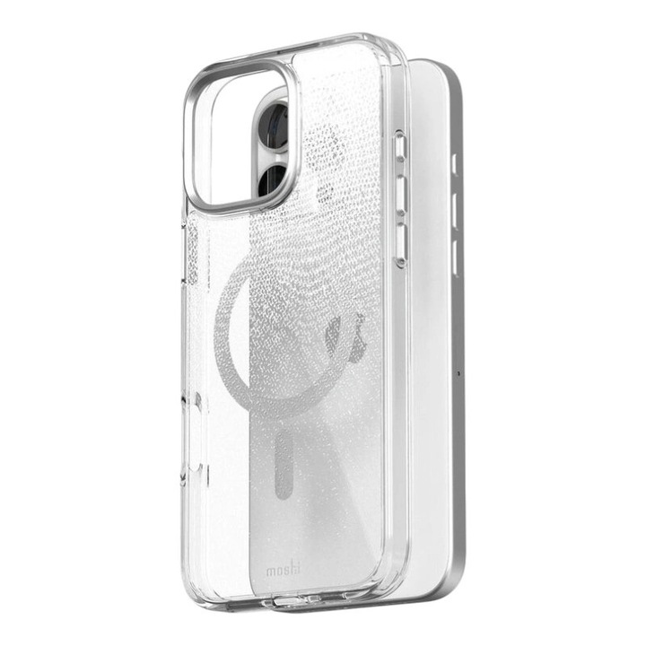 Калъф, Moshi iGlaze MagSafe, iPhone 16 Pro Max, прозрачни с мотиви и сребърни