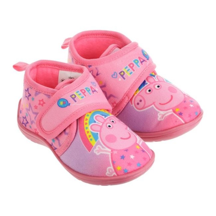 Домашни пантофи Antbro® за момичета Peppa Pig, закопчаване с ресни, розови, Розово