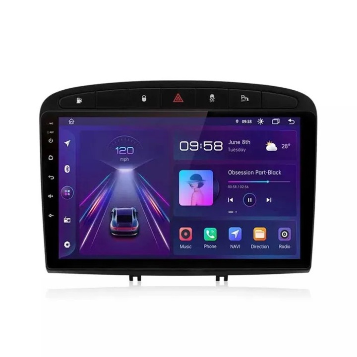 Navigáció PEUGEOT 308 408 2008-2020 9 hüvelykes 2GB 32GB 4 mag