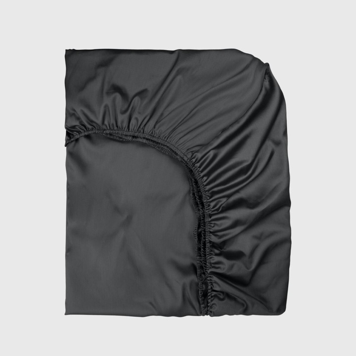 Чаршаф с ластик СМОУКИ, 100% Памучен сатен, 100/200/25 см