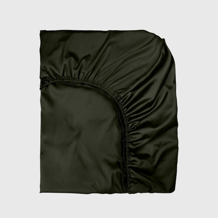 Чаршаф с ластик ХЪНТЪР, 100% Памучен сатен, 100/200/25 см