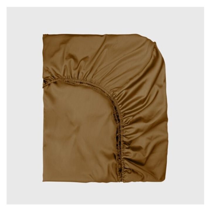 Cearsaf de pat cu elastic SATEEN ANTIQUE, 160/200/25cm, 100% bumbac satinat