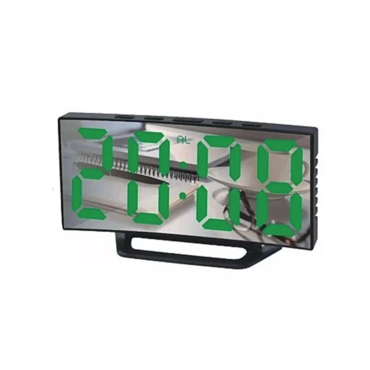 Ceas de birou oglinda cu alarma DS-3811L afisaj verde