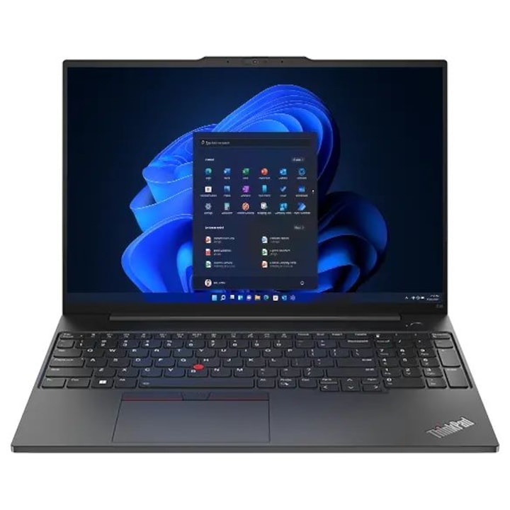 Laptop Lenovo ThinkPad E16 Gen 2 AMD, 16 hüvelykes 1920 x 1200, AMD Ryzen 5 7535HS 6 C / 12 T, 3,3 GHz - 4,55 GHz, 16 MB gyorsítótár, 16 GB DDR5, 512 GB Rade, Windows 6 AMD1 Pro0, AMD1