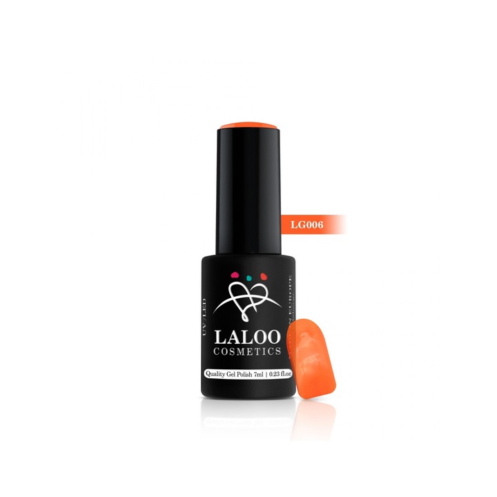Oja semipermanenta Glass effect Orange n6 Laloo 7ml