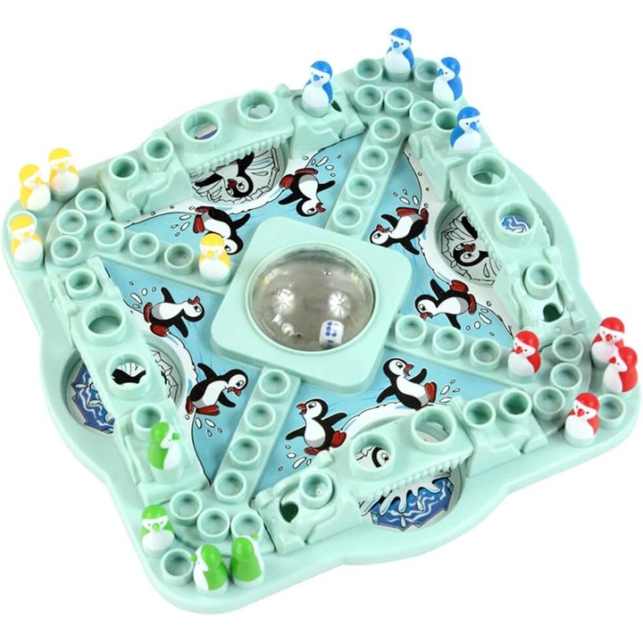 Társasjáték, repülő pingvin sakk, 2-4 játékos, interaktív, zöld