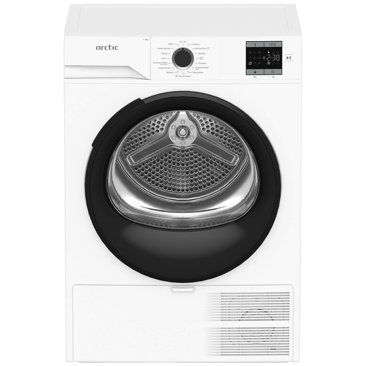 Сушилня Arctic A2T19239W, Термопомпа, 9 кг, 15 програми, Клас D, Aqua Surf, Бял