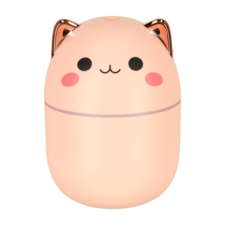 Párásító macska alakú, környezeti fénnyel, aromaterápiás diffúzorral