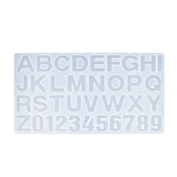 Matrita Jesmonite litere si numere 36 cm x 19.4 cm