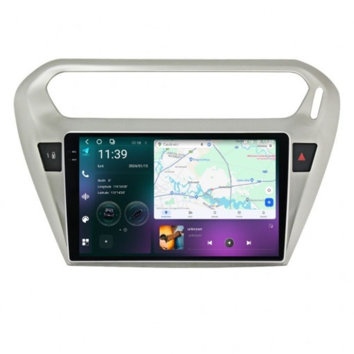 Navigatie Citroen Elysee 2013-2018 2K QLED 12GB 256GB 8 Core 4G