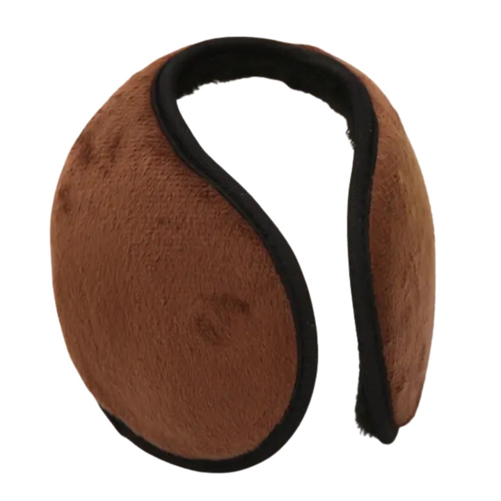 Összecsukható fülvédő férfiaknak, Livoyn, gyapjúból, barna, univerzális méret