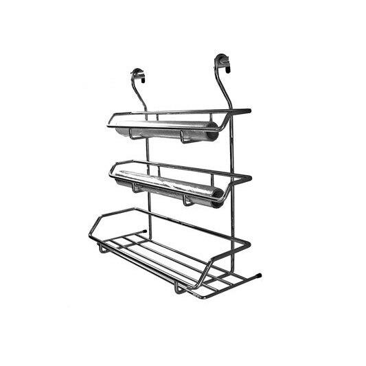 Suport folii triplu de montat pe bara #16 mm crom lucios