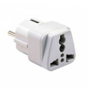 Adaptor priza UK Anglia / US la Europa Active 16A, gri Adaptor priza UK Anglia / US la Europa Active 16A, gri