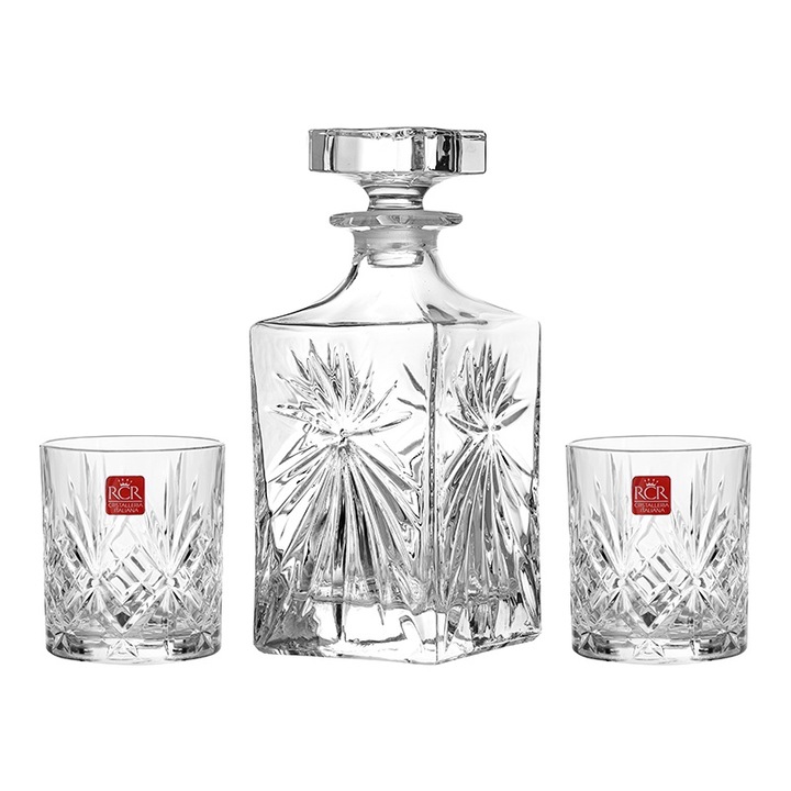 Бутилка и 2 чаши за уиски MELODIA RCR Italy, 621324