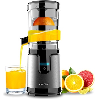 Storcator de citrice Cecotec Essential TowerAdjust Easy Steel, 03951, 140W, 0.35L, negru