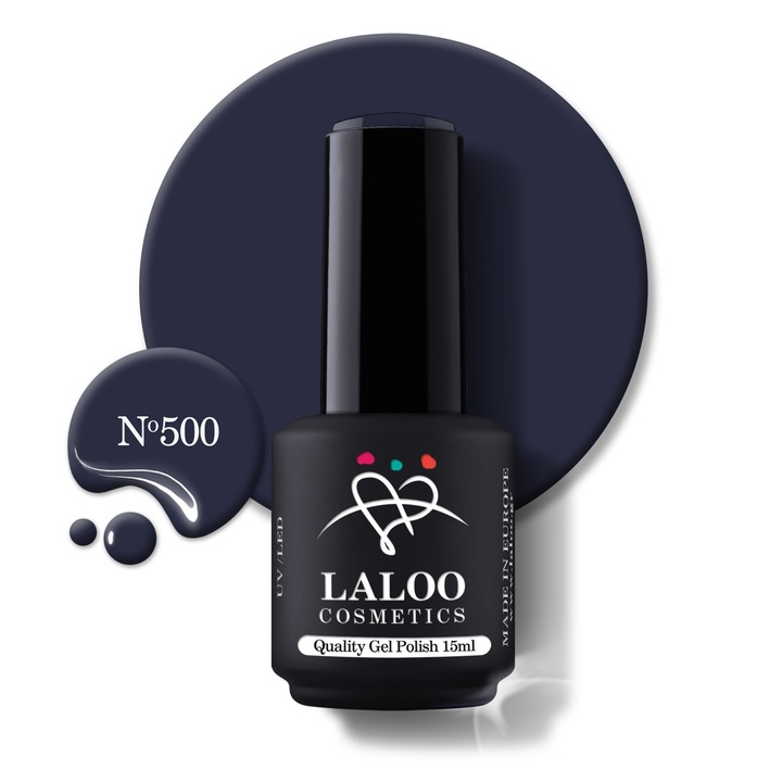 Oja semi-permanenta 500 Blue Jeans Grey Laloo 15ml