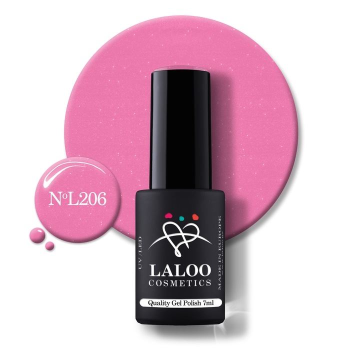 Oja semi-permanenta 206 Dark Shimmering Rose Laloo 7ml