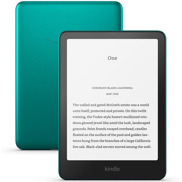 Четец на електронни книги Amazon Kindle Paperwhite Signature 2024 (12th Gen), 32 GB, Display 7", Wi-Fi, IPX8, USB-C, Зелен