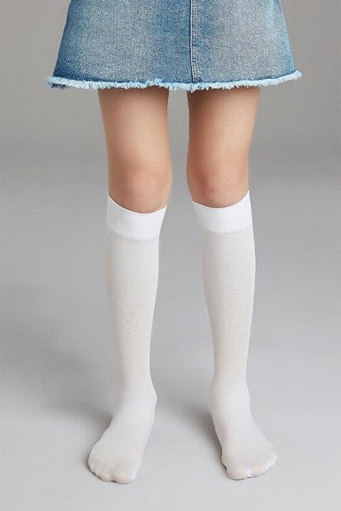 PENTI, Ciorapi semitransparenti cu banda - 40 DEN, Alb murdar