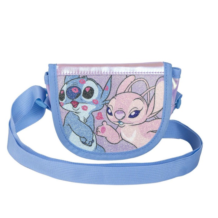 Geanta de umar Lilo and Stitch The Star Dog, albastra (Kiss)