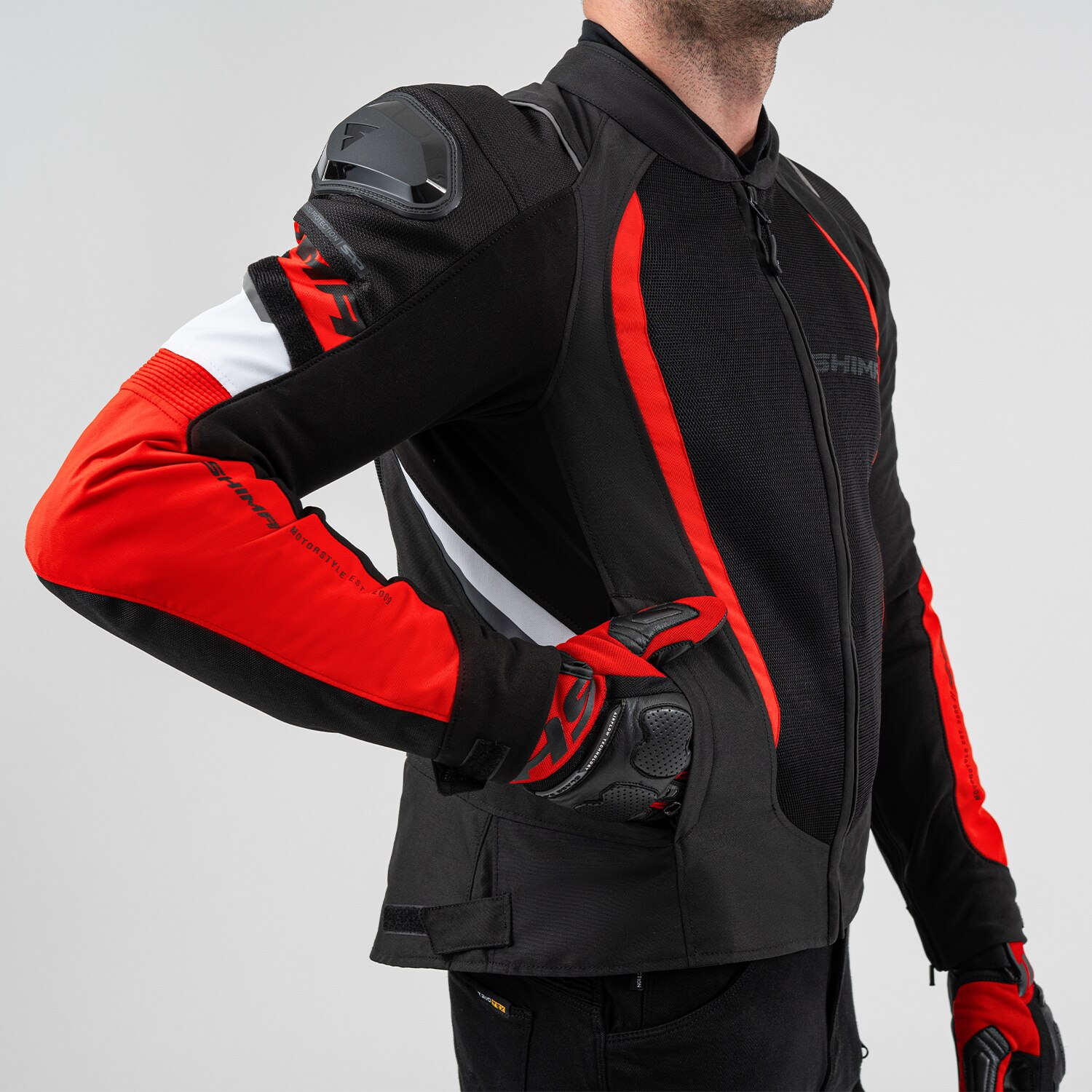 Geaca moto textil, Shima Mesh Pro 2.0, Negru/Rosu, S + GRATUIT